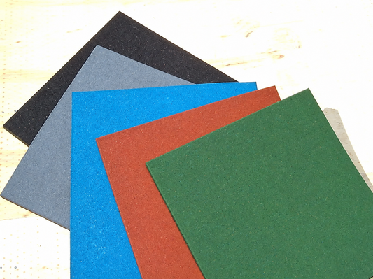 Playground Rubber Safety Tiles Mats Various Colours 500x500mm with FREE Fixings