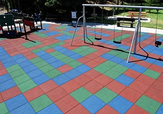 BEST CHEAPEST Black Green Blue Teracotta Grey Playground Rubber Safety Tile Mats