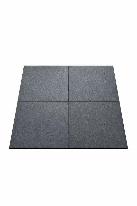 Rubber Gym Floor Mat Tiles Flooring Heavy Duty 15mm Thick Black Weight lifting