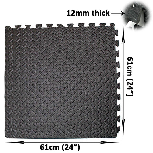 Interlocking Gym Mats EVA Soft Foam Flooring Play Exercise Garage Floor Tiles
