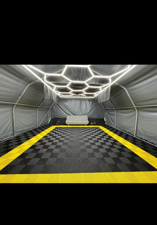 Modular Interlocking Vented Garage Floor Tiles | Detailing, Showroom, Outdoor..