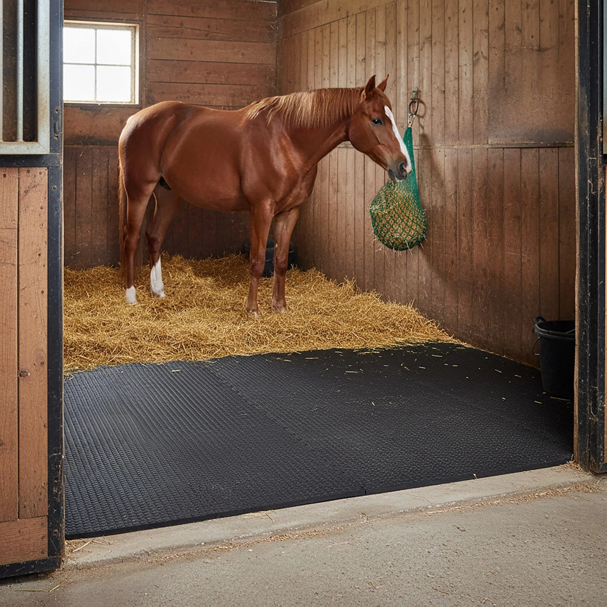 Interlocking Stable Floor Mats EVA 6ft x 4ft Cushioned Horse Matting Equine