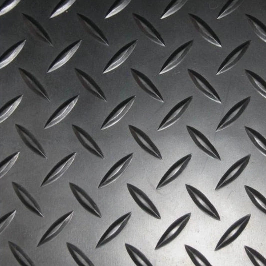 3MM Checker Heavy Duty Rubber Flooring Non Slip Matting Garage Large Diamond 1.2