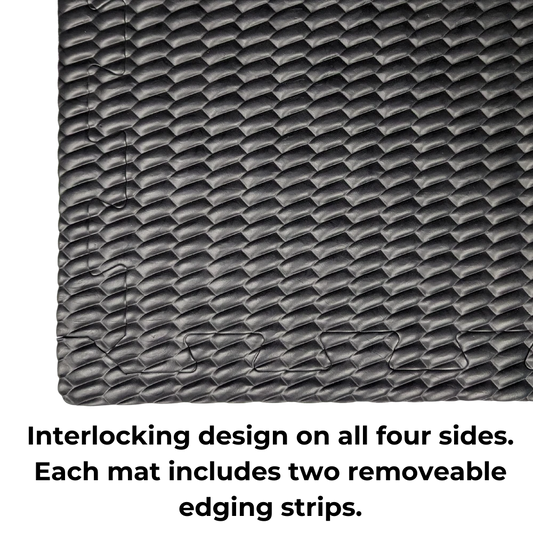 Horse Stable Floor Mats Interlocking EVA Non-Slip Rubber - 6 Piece Jigsaw Design