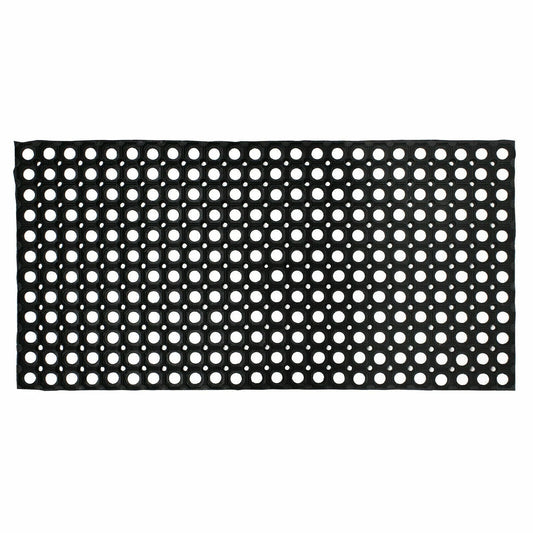 Honeycomb Rubber Door Mat 100x50cm Heavy Duty Non Slip Outdoor Garden Safety Mat
