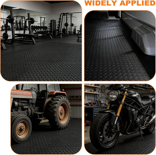Heavy Duty Non Slip Rubber Mat Roll, 3Mm Waterproof Flooring for Garage Gym Work