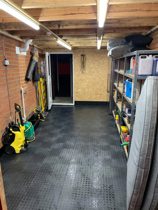 Interlocking garage floor tiles flooring heavy duty penny checker