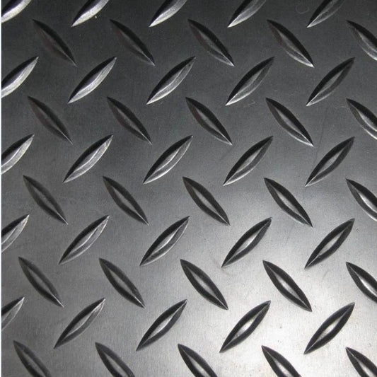 4.5MM Checker Heavy Duty Rubber Flooring Matting Garage Large Diamond 1.5M Wide