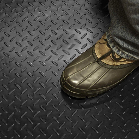 Rubber Flooring Matting Heavy Duty Mat Garage Ribbed Anti Slip 50*200cm UK STOCK