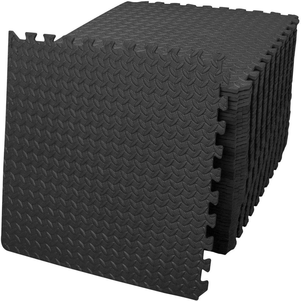 Interlocking EVA Foam Puzzle Mats Rubber Tiles Gym Yoga Home Flooring Black Grey