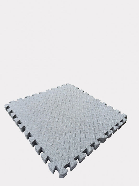 4-Pack Grey Floor Tiles for Home Gym Flooring