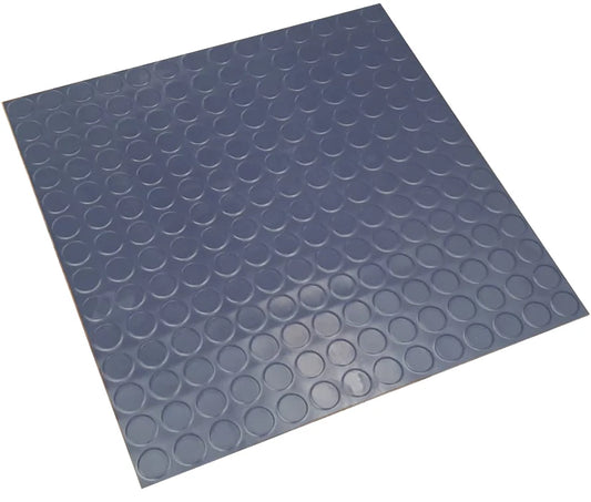 Cobalt Blue Indoor Quality Round Stud Rubber Floor Tiles 50cm² x 3.2mm thick