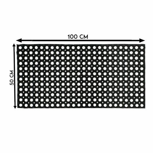 Honeycomb Rubber Door Mat 100x50cm Heavy Duty Non Slip Outdoor Garden Safety Mat