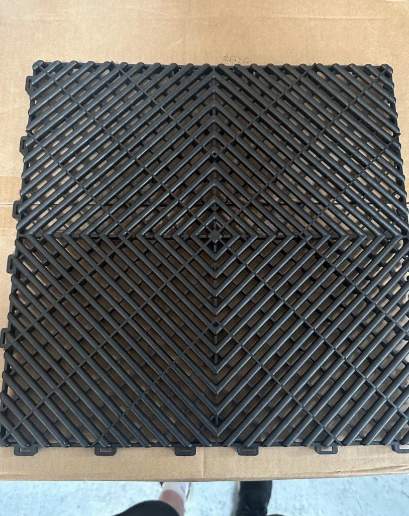 140 TILES 46 Edges 4 Corners VENTED Interlocking Garage Floor Tiles 400mm