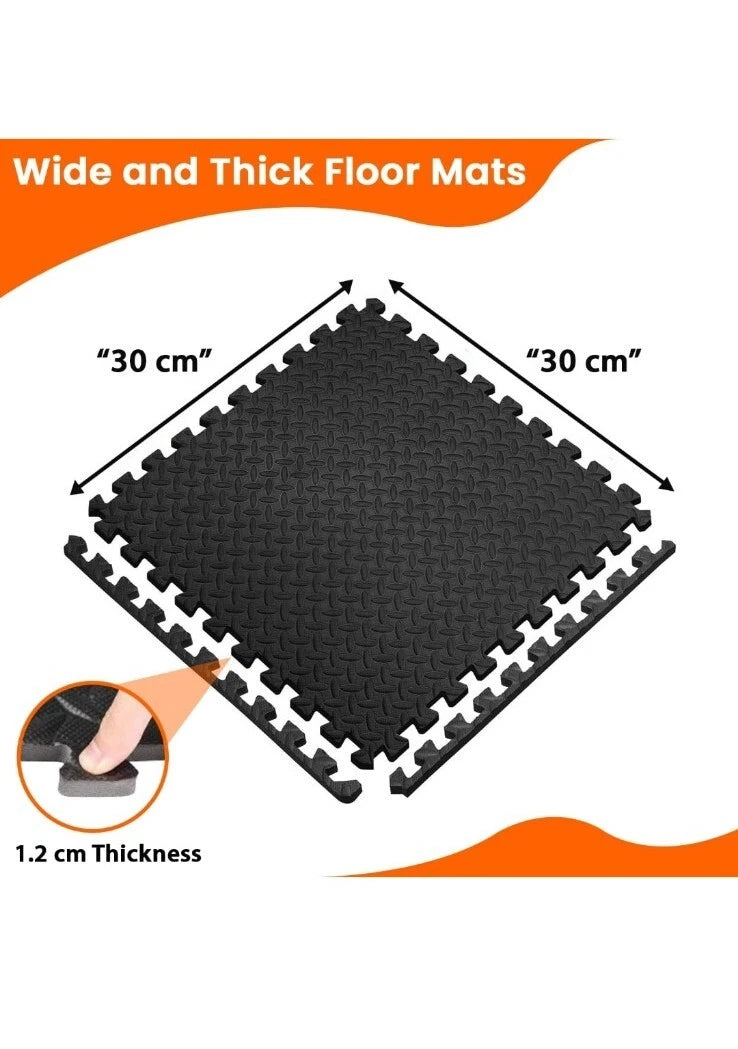 Gym Flooring - 12 MM Extra Thick Foam Mats EVA Foam Gym Mats for Home 30x30 cm,