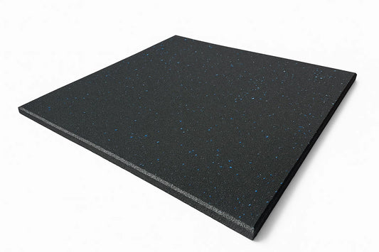 Rubber Gym Mat Floor Tiles | Heavy Duty 15mm Thick Interlocking pack of 4 (1m²)