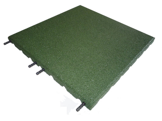 Green Rubber Tiles 1 SQM - Playground - Euro Manufactured - Gymnasium - Garden
