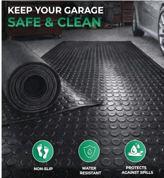 3MM THICK Rubber Mat Flooring Garage Sheeting Heavy Duty Anti-Slip Matting Rolls