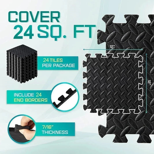 New Extra Thick Gym Home Interlocking Floor Mats EVA Soft Foam Mat Yoga Tiles