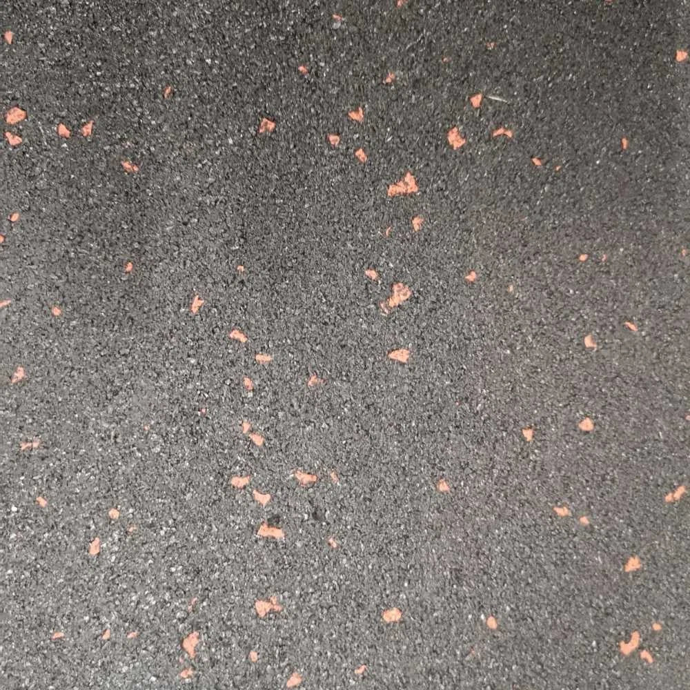 Rubber Gym Floor Tiles | 10mm Heavy Duty Fine Crumb Gym Mat | Burnt Orange Fleck