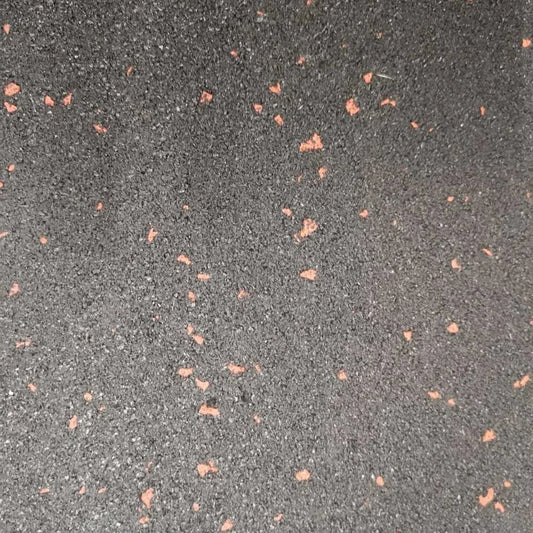 Rubber Gym Floor Tiles | 10mm Heavy Duty Fine Crumb Gym Mat | Burnt Orange Fleck