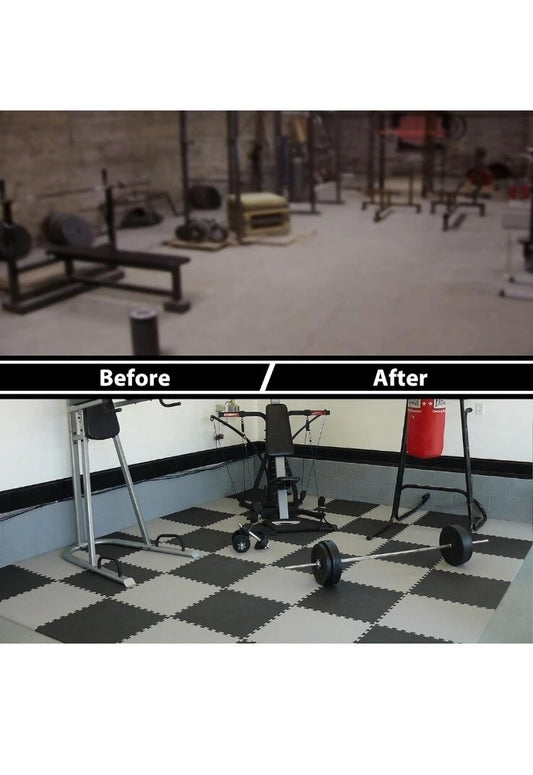 Gym Flooring - 12 MM Extra Thick Foam Mats EVA Foam Gym Mats for Home 30x30 cm,
