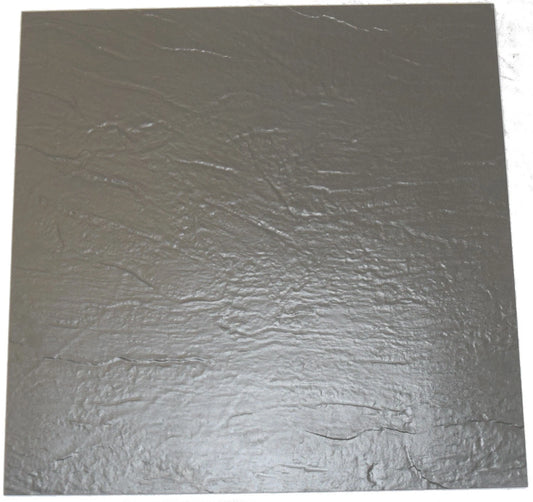 Grey Slate Finish Deluxe Super Heavy Quality Rubber Floor Tiles 50 x 50cm x 3mm