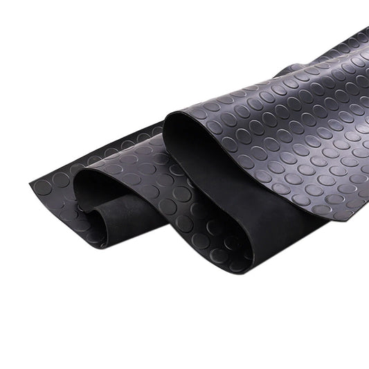 3mm Rubber Flooring Matting Heavy Duty Black Mat Anti Slip Garage Coin Dots Roll
