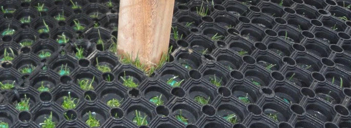 Heavy Duty Rubber Grass Mat Outdoor Safety Flooring Childrens Playground Area