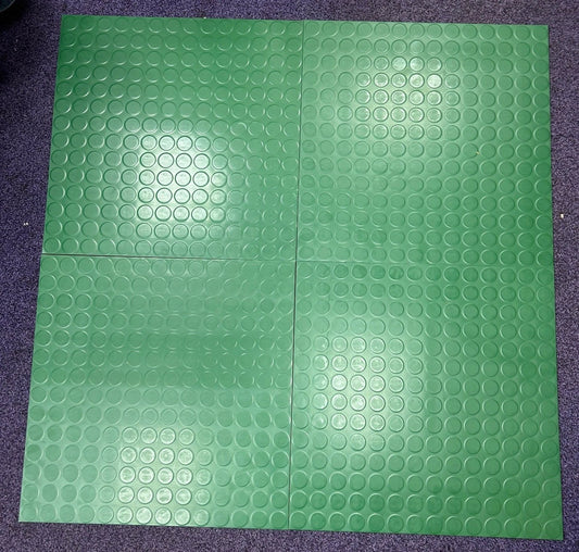 Emerald Green Indoor Highest Quality Round Stud Rubber Floor Tiles 500mm x 500mm
