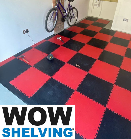 Heavy Duty Solid PVC Interlocking Garage Floor Tiles | 500 x 500mm | Colours