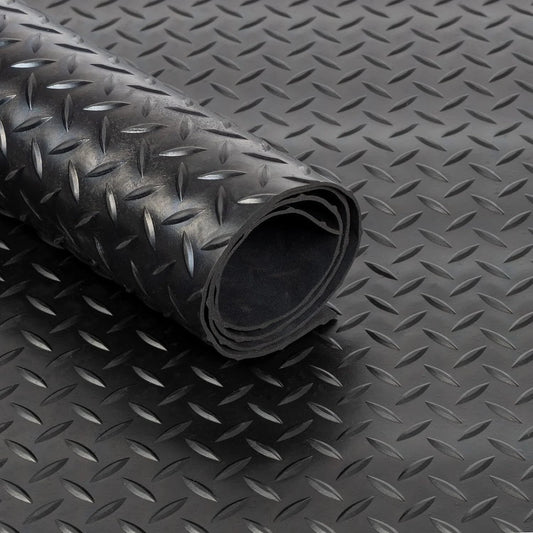 1m/2m/3m/4m Rubber Flooring Matting Heavy Duty Black Mat Anti Slip Garage Mat UK