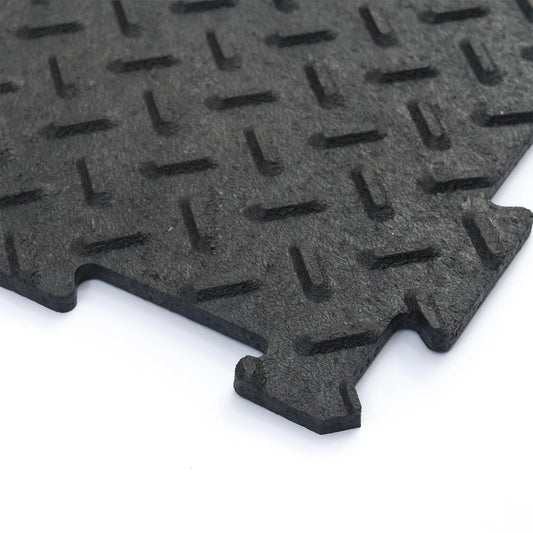 CHECKER Gym rubber garage workshop Home Gym Utility Floor Tiles Mats Pack of 10