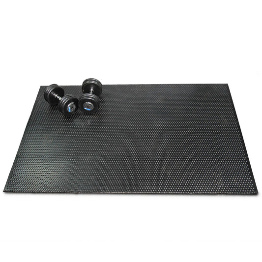 Rubber Gym Mats 6x4ft 10mm Heavy Duty Crossfit Flooring Large Commercial Use
