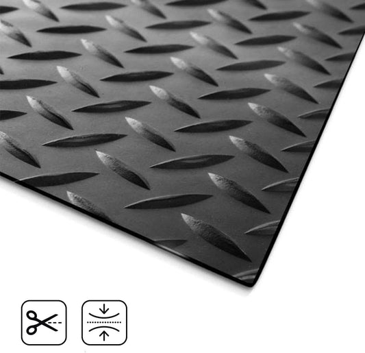 1m/2m/3m/4m Rubber Flooring Matting Heavy Duty Black Mat Anti Slip Garage Mat UK
