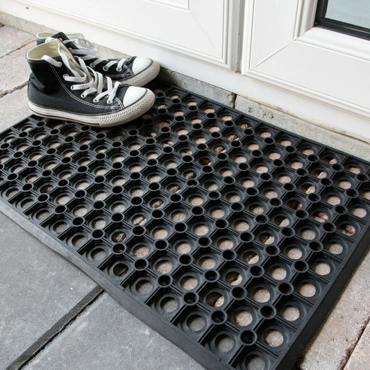 Heavy Duty Door Mat Non Slip Hollow Rubber Doormat Outdoor Anti Fatigue 50x100cm