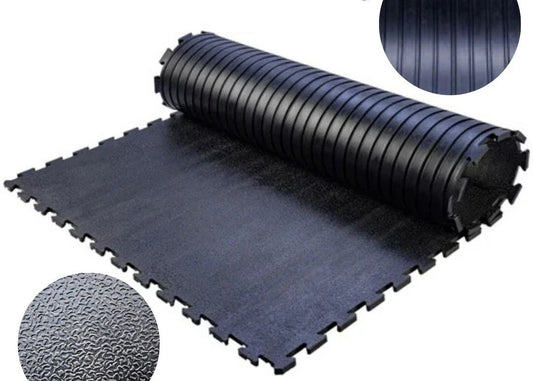 18mm Heavy Duty Rubber Mat 6x4ft Interlocking Gym Flooring Garage Stable mats