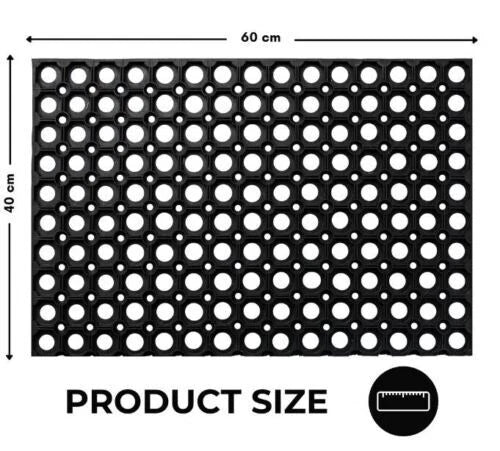 Heavy Duty Door Mat Non Slip Hollow Rubber Doormat Outdoor Anti Fatigue 50x100cm