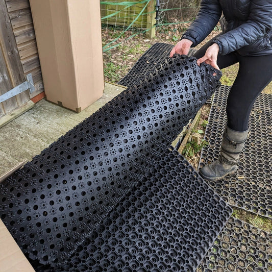 Rubber Grass Mats 23mm. 1x1.5m Rubber Matting for Paths, Horse Stalls, and More