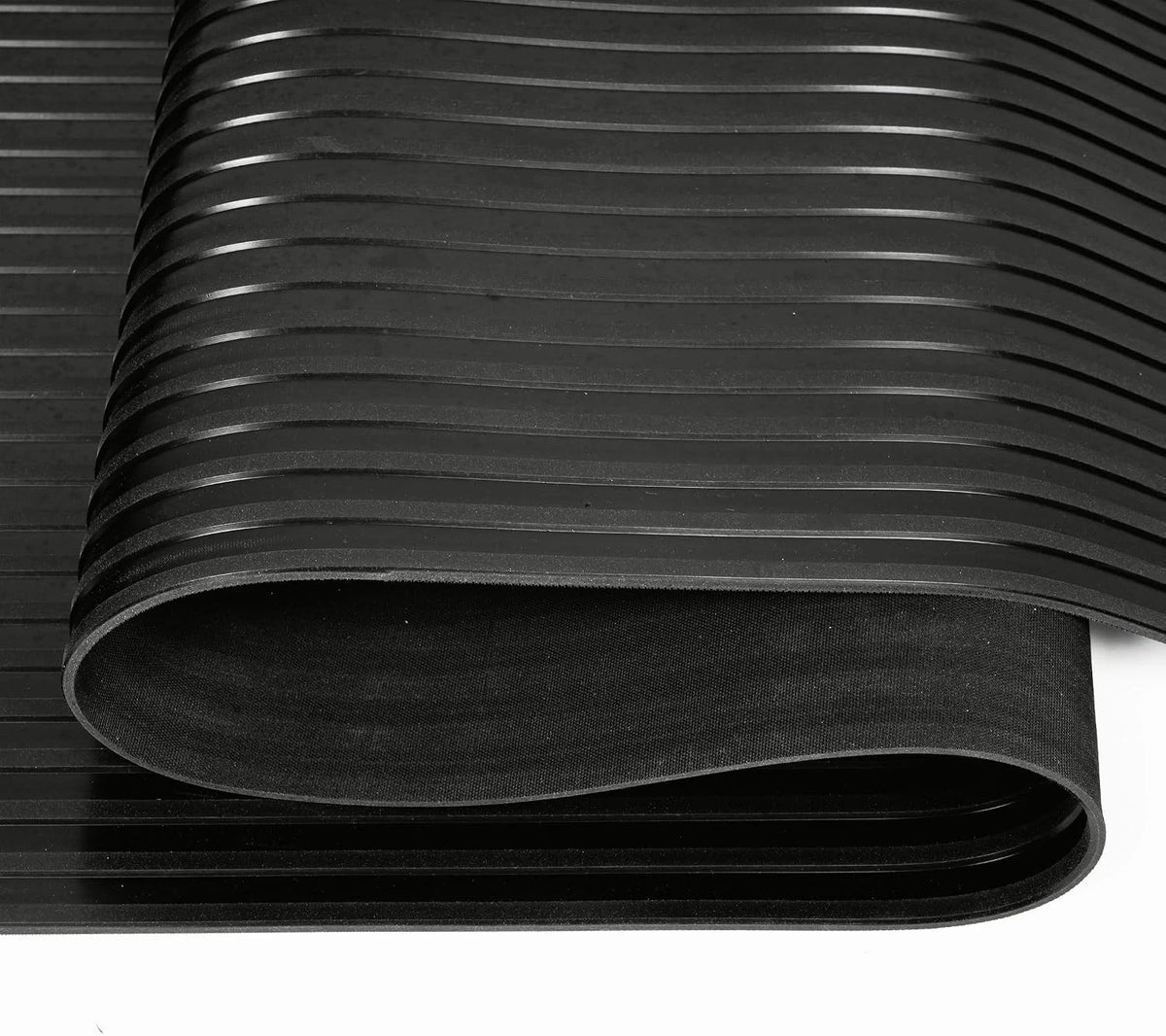 Nisorpa Rubber Matting Roll, Wide Ribbed Rubber Flooring Mat Heavy Duty Rubber G