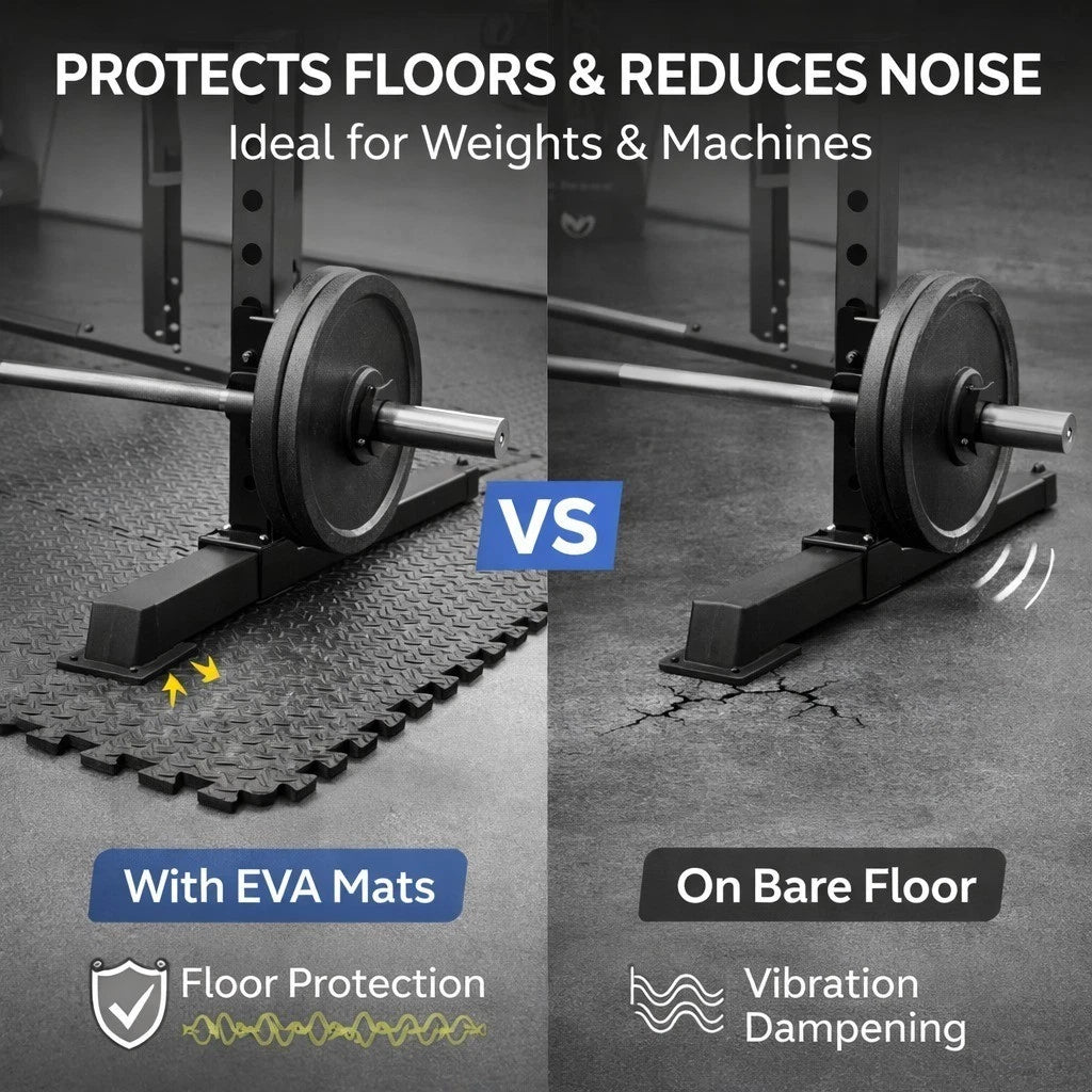 EVA Interlocking Soft Foam Floor Mats 60x60cm Gym Flooring Yoga Exercise Tiles