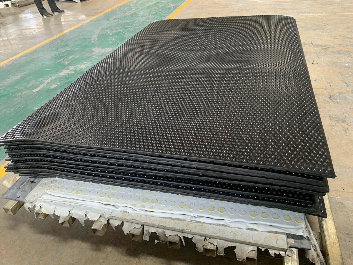 Rubber Floor Gym mats, Commercial Flooring 18mm(6ftx4ft) Foot Bubble Top Pattern