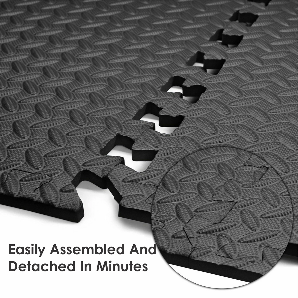 8Pcs Jigsaw Foam Puzzle Tiles, Shock Dampening Flooring Home Training 32 Sq.Ft