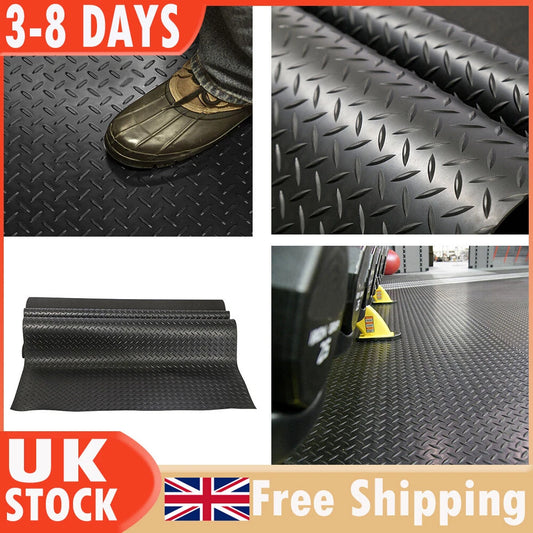 Rubber Flooring Matting Heavy Duty Mat Garage Ribbed Anti Slip 50*200cm UK STOCK
