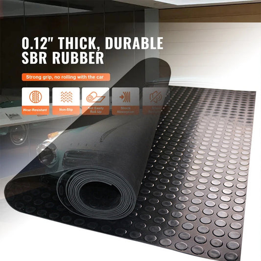 Rubber Matting Anti Slip Mat 3MM Thick Garage Van Shed Workshop Floor Flooring