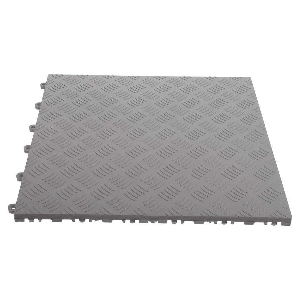 Reusable PP Interlocking Garage Floor Tiles Grey Antislip Mat