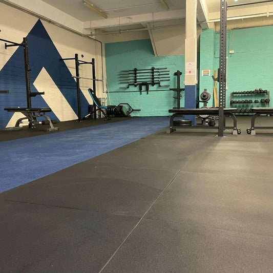 Rubber Gym Floor Tiles | Heavy Duty Crumb Gym Mats | 1M x 1M