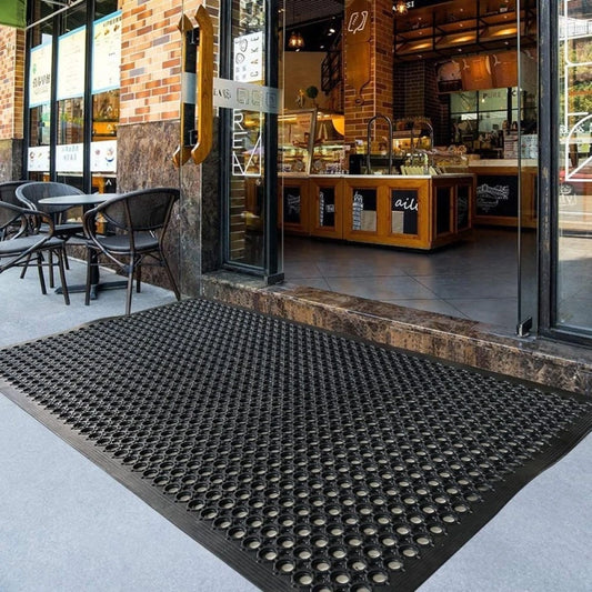 Rubber Door Entrance Mat Heavy Duty Non Slip Dirt Catcher Honeycomb Outdoor