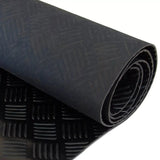 1.5m Wide 5 Bar Checker Rubber Flooring Roll – 5mm Thick Heavy Duty Anti-Slip Ga