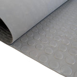Grey Rubber Flooring Matting Roll - 3mm Thick - Coin Pattern